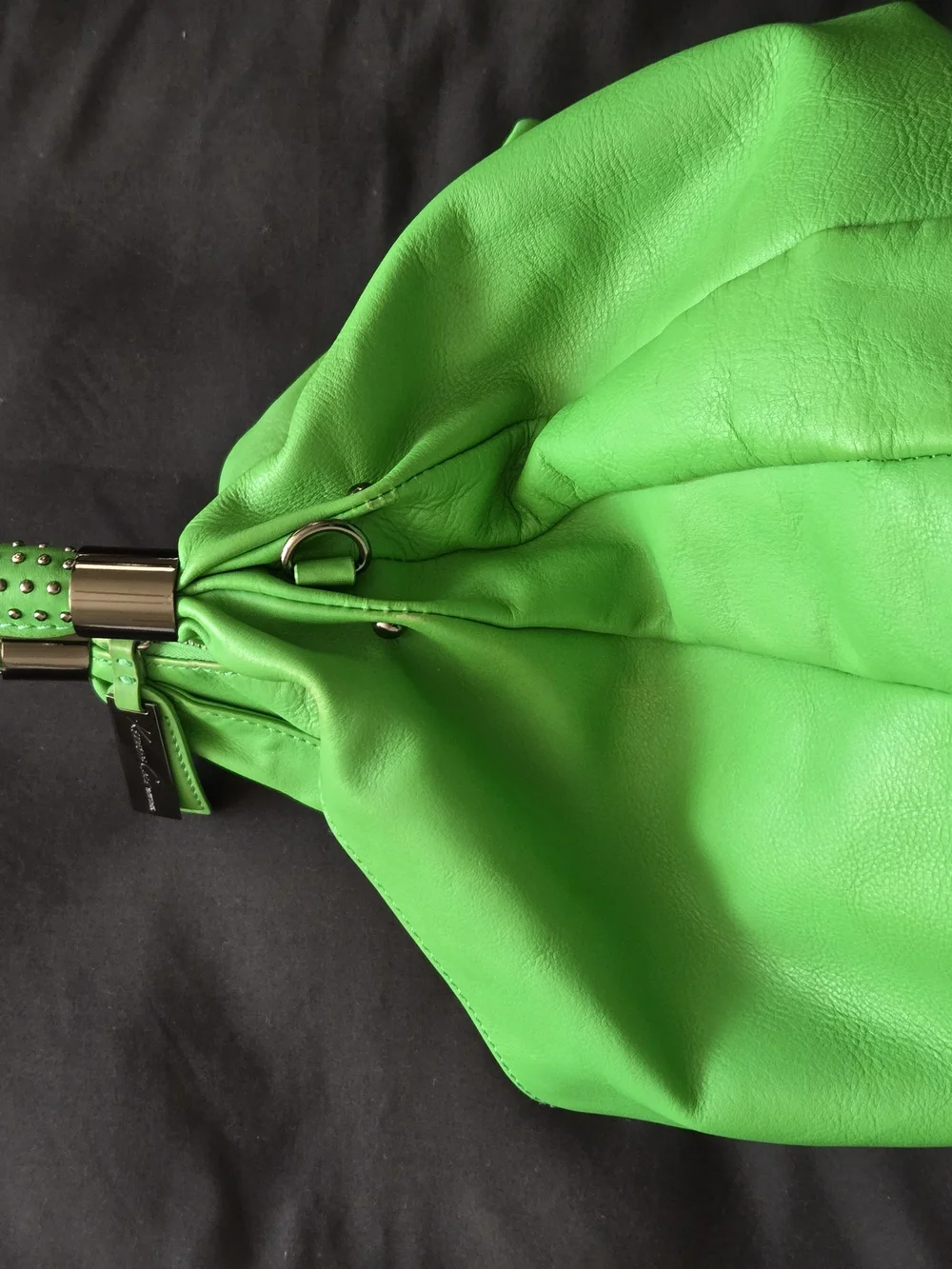 Kenneth Cole Bright Green Leather Hobo Bag